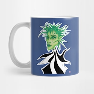 Green alien painting Mug